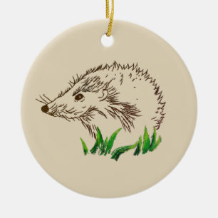 Cute hedgehog Drawing  Ornament