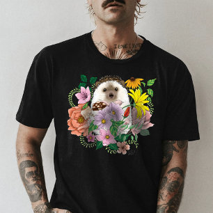 Cute Hedgehog Flowers T-Shirt