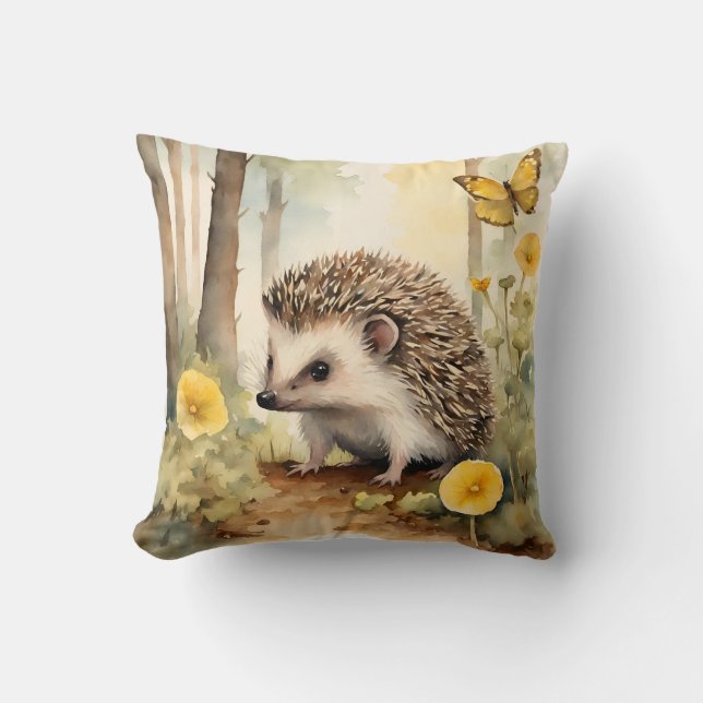 Cute Hedgehog Gender Neutral Cushion (Front)