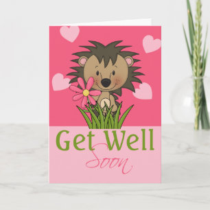 Cute Hedgehog, Get Well Soon Card