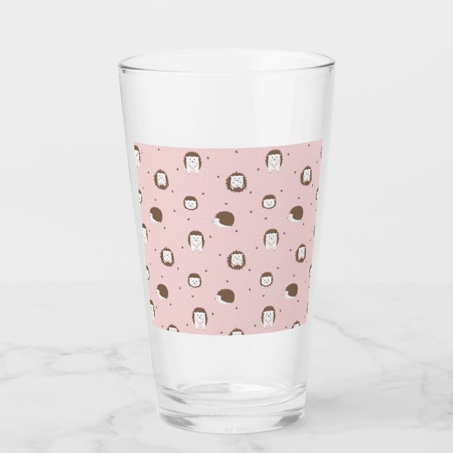 Cute Hedgehog Glass (Front)