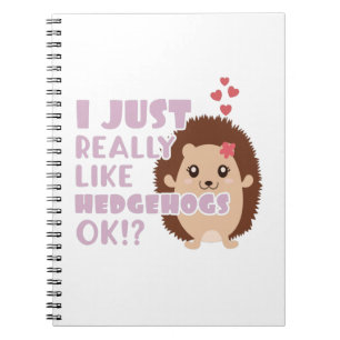 Cute Hedgehog I Just Really Like Hedgehogs OK? Notebook