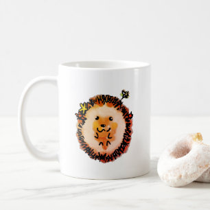 Cute Hedgehog in Autumn Leaves Coffee Mug