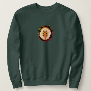 Cute Hedgehog in Autumn Leaves Sweatshirt