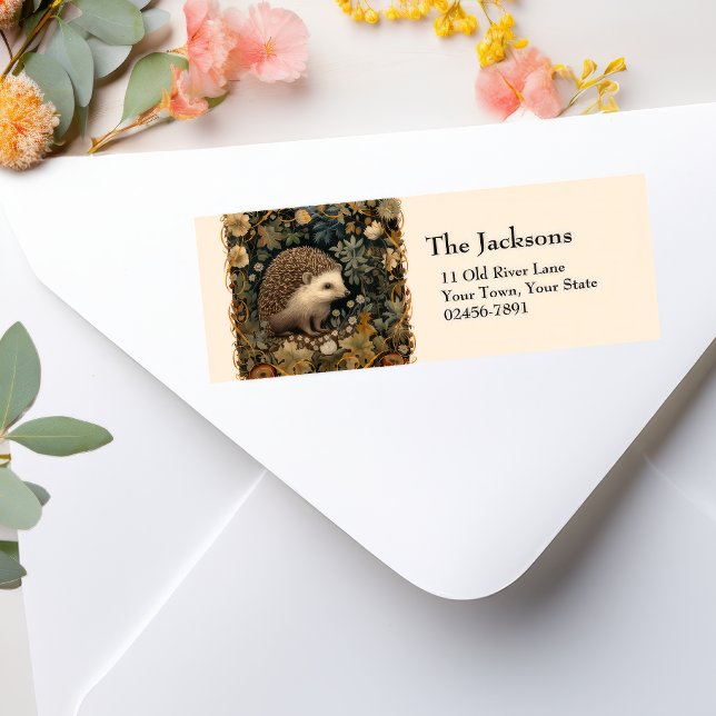 Cute Hedgehog in William Morris style garden (Creator Uploaded)