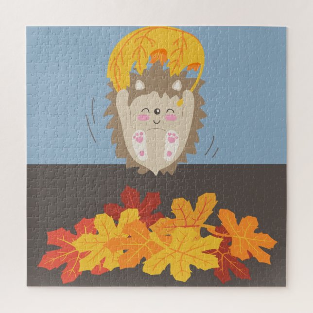 Cute hedgehog jigsaw puzzle (Vertical)