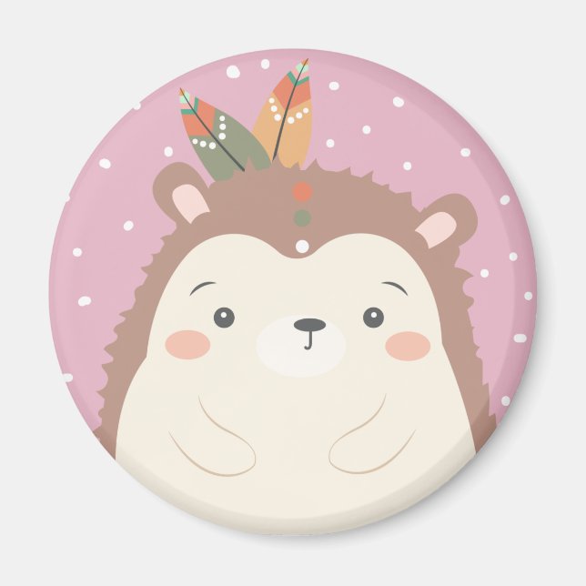 Cute Hedgehog Magnet (Front)