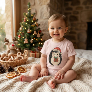 Cute Hedgehog Merry Christmas