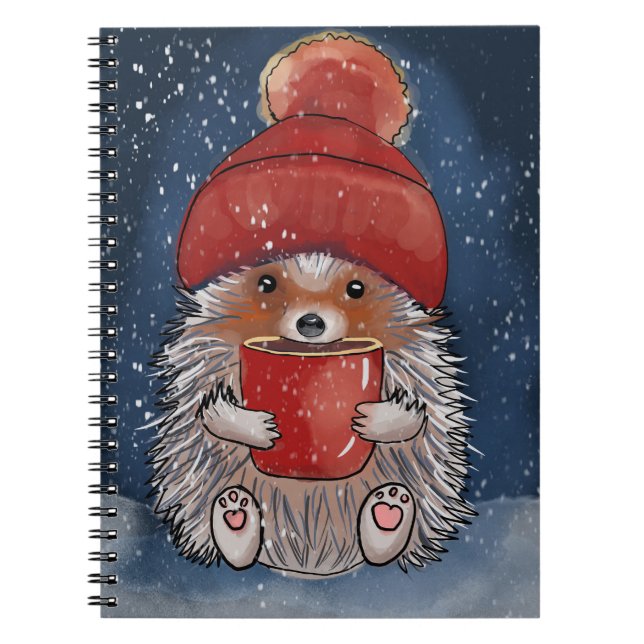 Cute Hedgehog Notebook (Front)
