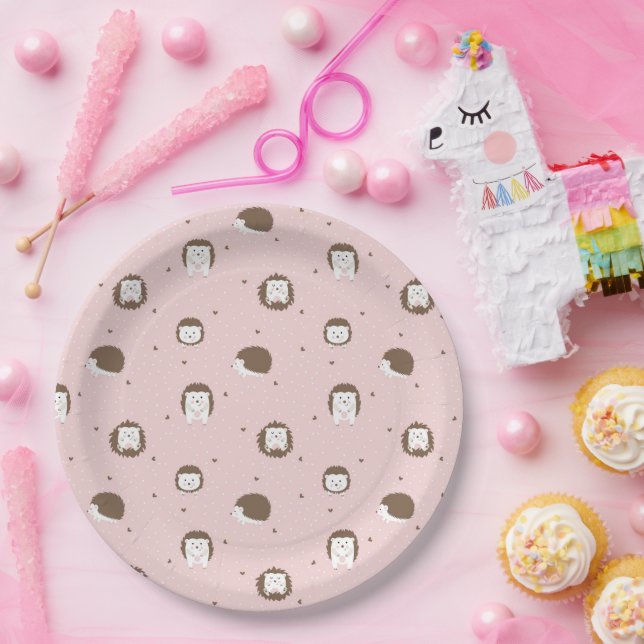 Cute Hedgehog Paper Plate (Party)