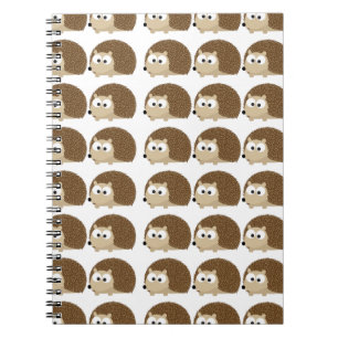 Cute Hedgehog pattern Spiral Notebook