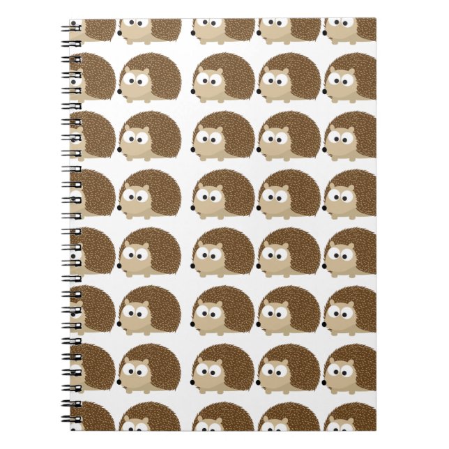 Cute Hedgehog pattern Spiral Notebook (Front)