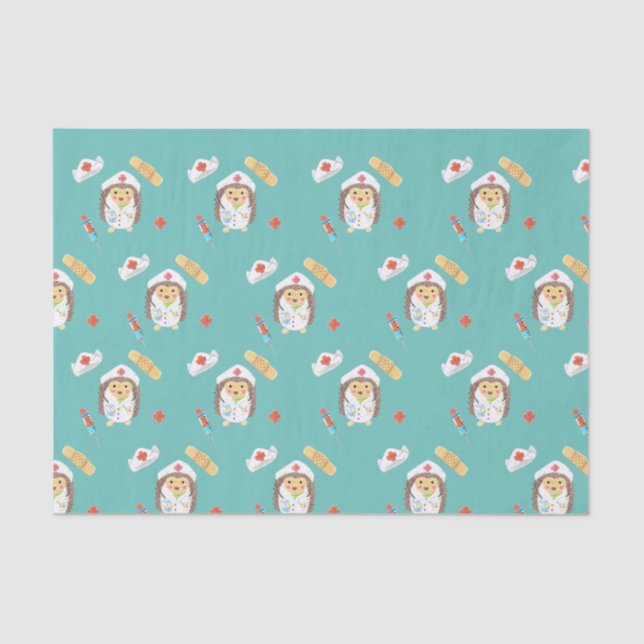 Cute hedgehog pattern tissue paper (Front)