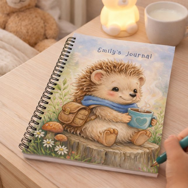 Cute Hedgehog Personalised Kids Journal (Creator Uploaded)