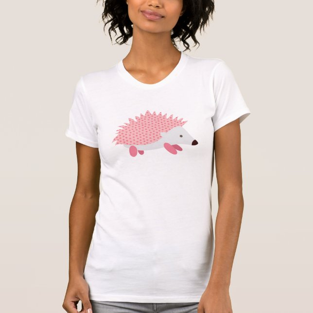 cute hedgehog pink tshirt (Front)