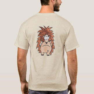 Cute Hedgehog Pocket & Back Print | Woodland Art T-Shirt