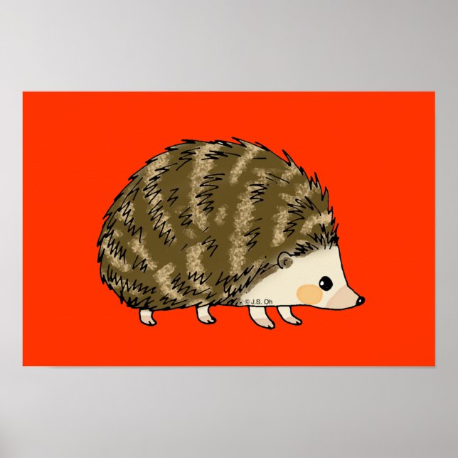 Cute hedgehog poster (Front)
