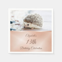 Cute Hedgehog Rose Gold | Custom Birthday