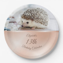 Cute Hedgehog Rose Gold | Custom Birthday