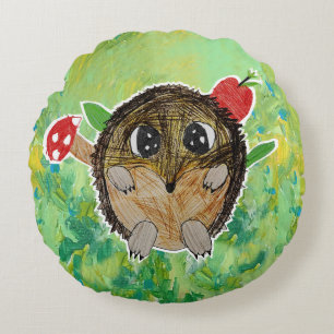 Cute Hedgehog Round Cushion