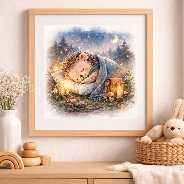 Cute Hedgehog Sleeping Kids  Poster (Creator Uploaded)