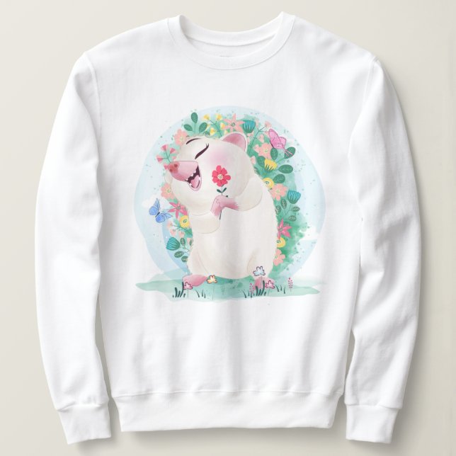 Cute Hedgehog Sweatshirt (Design Front)