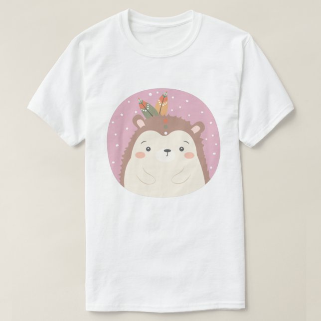 Cute Hedgehog T-Shirt (Design Front)