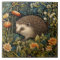 Cute Hedgehog Tapestry William Morris Style