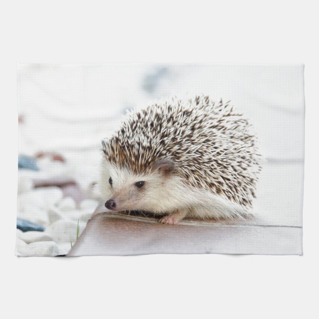 Cute Hedgehog Tea Towel (Horizontal)