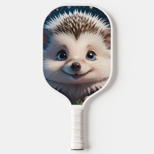 Cute Hedgehog with big blue eyes Pickleball Paddle