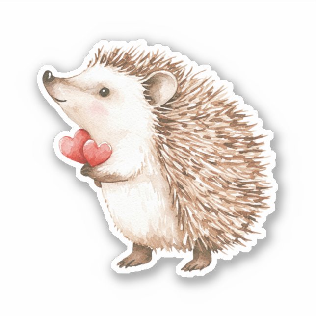 Cute Hedgehog with Hearts (Front)