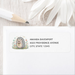 Cute Hedgehog with Lantern Address
