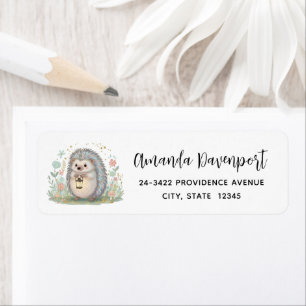 Cute Hedgehog with Lantern Address