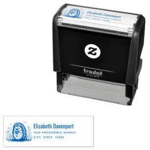 Cute Hedgehog with Lantern Address Self-inking Stamp