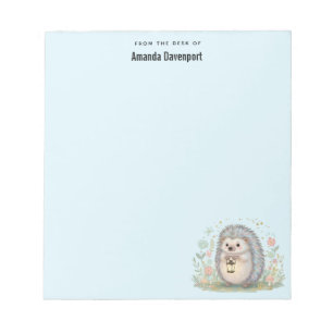 Cute Hedgehog with Lantern Notepad
