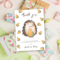 Cute hedgehog with pears - thank you