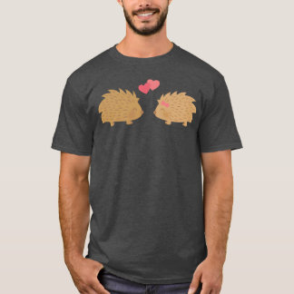 Cute Hedgehogs In Love family T-Shirt