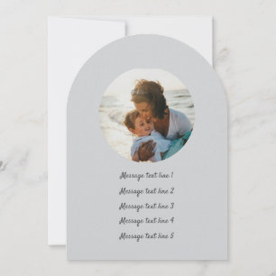 Cute Hedgehogs Mum custom photo & message Arched Invitation