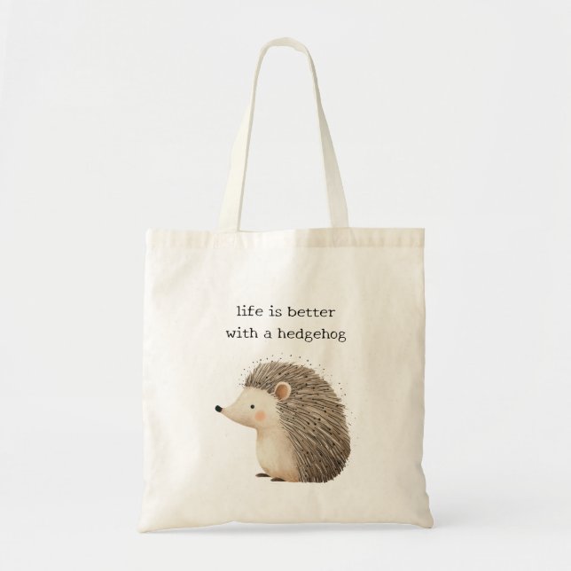 Cute Hedgehogs Tote Bag (Front)