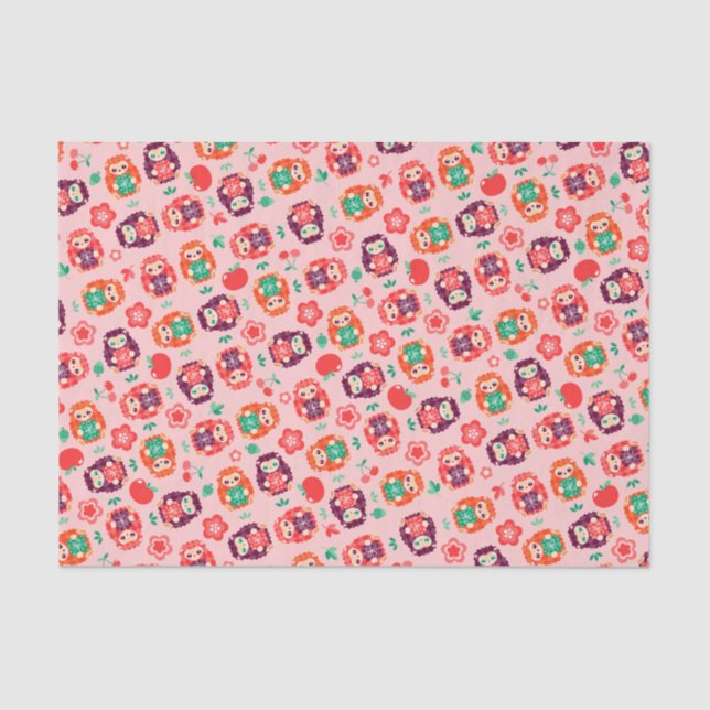 Cute Hedgie Pattern - Birthday Tissue Paper (Front)