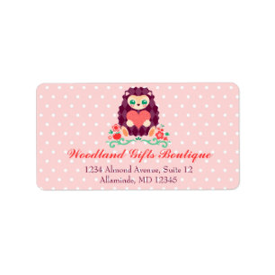 Cute Hedgie with Heart - Custom Address Labels