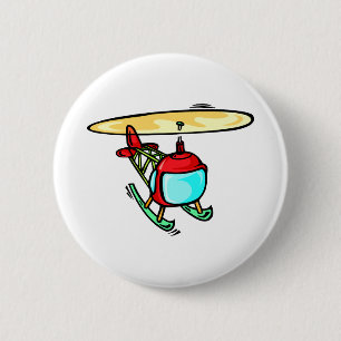 Cute Helicopter 6 Cm Round Badge