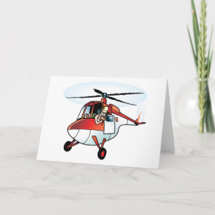 Cute Helicopter Card
