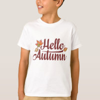 Cute Hello Autumn Fall Foliage