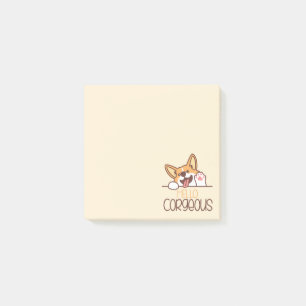 Cute Hello Corgi Dog Post-it Notes
