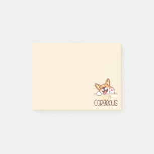 Cute Hello Corgi Dog Post-it Notes