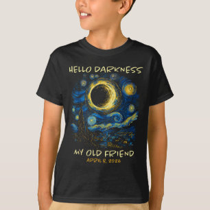 Cute Hello Darkness Van Gogh Solar T-Shirt