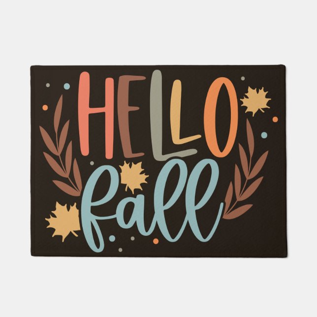 Cute Hello Fall  Doormat (Front)