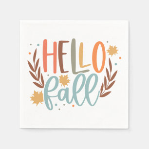 Cute Hello Fall  Napkin