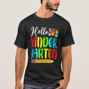 Cute Hello Kindergarten Back To School First Day O T-Shirt